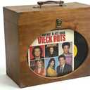 Vinyl Record Storage Case,Wood Record box with Display Window,Leather Handle and Metal Corners,Vinyl Storage Box Fits 7-10 Inch, Holds 30-35 Albums, Practical for Personal Use,Or as A Gift (Brown)