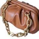 Chargances Heavy Chunky Bag Chain Strap Mental Handbag Purse Chain Thick Paperclip Bag Chain Replacement Shoulder Handle Chain Accessories with Metal Buckles for Women and Girls (Gold)