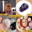 4 x JETKONG Skull Cake Pan Silicone Skulls Cakelet Mold Skull Pirate Cake Tin Baking Pan (Black)