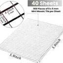 SOUJOY 36000 Pieces Mirror Mosaic Tiles, 5 x 5 mm Self Adhesive Mirror Stickers, Real Glass Mini Square Mirrors, Disco Ball Stickers for Crafts DIY Home Decorations