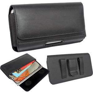 Holster for Google Pixel 10 Pro Fold, Phone Belt Case [Built-in Card Slot], Belt Loop,Belt Clip,Magnetic Closure Pixel 10 Pro Fold Leather Horizontal Phone Pouch (Black)