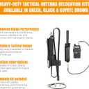 Tactical Antenna Relocation Kit Enhanced Signal & Mobility Chest Rig & Backpack Compatible Durable, Lightweight & Weather-Resistant Ideal for Military, Outdoor Use (Black, 19" Cable)