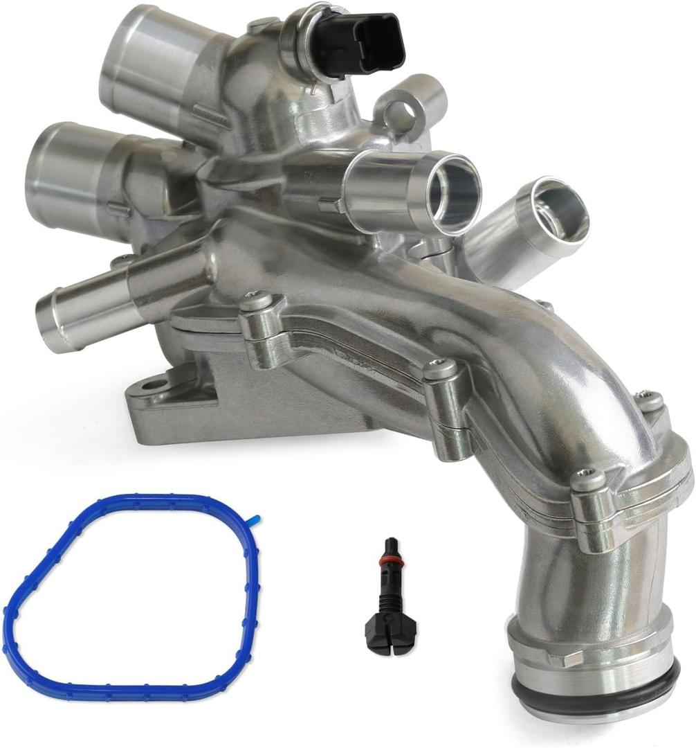 MITZONE Upgrade Aluminum Thermostat Housing compatible with 2007-2013 Mini Cooper Cooper S Countryman JCW 1.6L Replace 11537534521