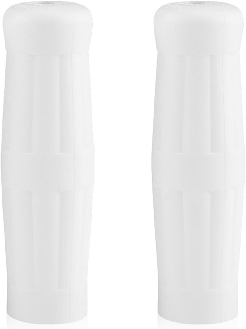 1"-7/8" Rubber Motorcycle Handlebar Hand Grips, Universal Antiskid Handlebars Vintage Classic Handlebar Hand Grips Bar, Coke Bottle Design(White)