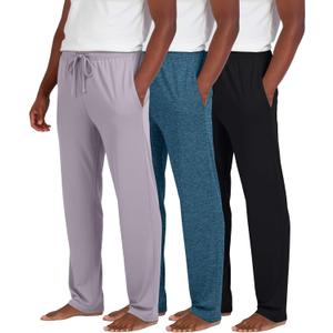 3 Pack Men's Pajama Pants Lounge Sleepwear PJ Comfy Bottoms with Pockets