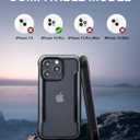 RAPTIC Shield for iPhone 13 Pro, Shockproof Protective Clear Case, Military 10ft Drop Tested, Durable Aluminum Frame, Anti-Yellowing Technology Case for iPhone 13 Pro, Black
