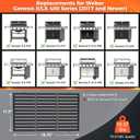 QuliMetal 66089 66097 18.7" Grill Grates for Weber Genesis 2 E-410/E-415/E-435, Grill Parts for Genesis II/LX E-440 Series Gas, Upgraded Cast Iron Grill Grates Replacements for Weber Genesis GS4