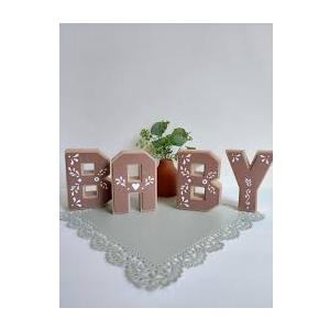 Wooden 3D Mexican Baby Letters, (BABY)