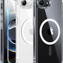 FNTCASE for iPhone 16e Case Clear: Magnetic Phone Cases with Screen Protector Compatible with Magsafe Slim Anti Yellowing Rugged Shockproof Protective Transparent Cell Phone Cover (A-Clear)