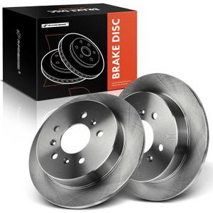 A-Premium 10.94 Inch (278mm) Rear Solid Disc Brake Rotors, 2-Pack | Compatible with Chevy and Buick Models - Allure 2008-2009, Impala 2006-2010, Monte Carlo 2006-2007
