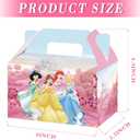AURSWIF Princess Party Gift Boxes, 20 PCS Princess Cardboard Gable Boxes Candy Cookie Boxes for Birthday Party Supplies
