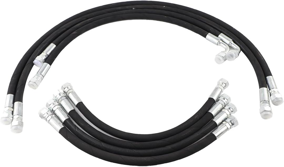 FEIDKS Front Loader Hydraulic Hose Kit Compatible with Kubota LA350A LA401 LA402 LA402-1, Replace 7J303-76610 75535-66620 7J999-95562 Boom & Bucket Cylinder Hoses