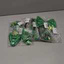 3 x 4Pcs St. Patrick's Day Costume Set Shamrock Themed Headband, Glasses, Earrings, Pin, Irish Green Festival Themed Party Women Costume Accessories (Green)
