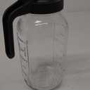 64oz Glass Pitcher Carafes With Handle and Lid, 2 Quart Mason Jar, Large Water Jug, Glass Containers for Fridge, Water Pitcher for Juice, Iced & Sun Tea, Cold Brew Coffee, Homemade Beverage (Black)