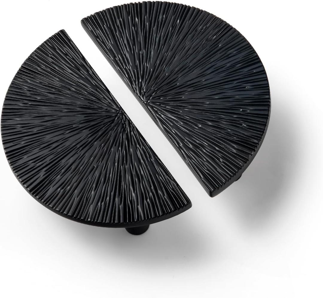 Goo-Ki 2.5''(64 mm) Hole Centers Luxurious & Sturdy Zinc Alloy Cabinet Handls,Matt Black Cabinet Pulls for Kitchen,Drawer,Cupboard & Wardrobe,6 Pack