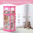 Stuffed Animal Zoo Wood, Large Stuffed Animal Storage Plushies Storage, Pink Toy Storage Organizer for Kids Room Nursery Play Room Bedroom