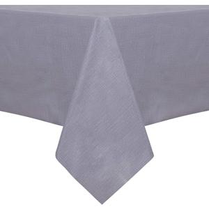 sancua 100% Waterproof Rectangle PVC Tablecloth - 54 x 78 Inch - Oil Proof Spill Proof Vinyl Table Cloth, Wipe Clean Table Cover for Dining Tables, Buffet Parties and Camping, Grey