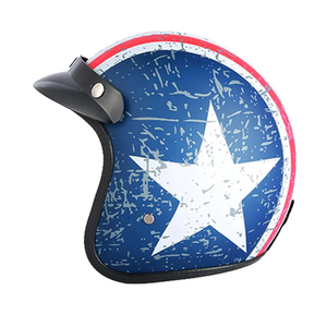 GJH 3/4 Open Face Motorcycle Helmets Collection - Vintage and Modern Designs DOT Approved for Men and Women Ideal for Bobber Scooter ATV Cruiser(M/L/XL)