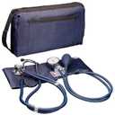 NOVAMEDIC NM-9170 Professional Aneroid Sphygmomanometer Blood Pressure Machine and Stethoscope Set, Universal Adult Size Cuff Arm, Manual Emergency BP Monitor Kit with Carrying Case (Blue)