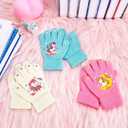 3 Pairs Kids Knitted Mittens Toddler Winter Gloves Boys Magic Five Finger Warm Mittens 1-9 Years