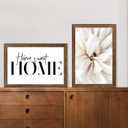 Hongkee 12x18 Frame Set of 2, Rustic Brown Wood Style, Display 12 x 18 Poster without Mat or 8.5x11 Picture with Mat, Wall Mounting Horizontal and Vertical