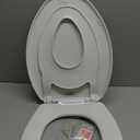 Little2Big Toilet Seat with Built-In Toddler Potty Training Seat, Slow Close, Easy to Install, Made in USA, ELONGATED, White