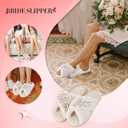 Mepase 2 Pcs Personalized Initial Bride Slippers and Bride Robe Mrs Slippers Bridal Robe Bridal Shower Gifts for Wedding Day(A,7-8)