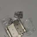 3 Pack Self Closing Door Hinges, 4 Inch Spring Loaded Hinges with Square & 5/8'' Radius Corners, Adjustable Tension for Garage, Front Door, for Left and Right Hand Door, UL Listed