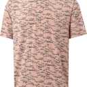 Mens Golf Shirts Short Sleeve Moisture Wicking Dry Fit Print Performance Athletic Casual Golf Polo Shirts for Men (L)