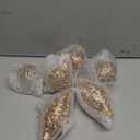 Shappy 6 Pcs Christmas Gold Ball Ornaments 2/3/5 Inch Diamond Pendant Christmas Tree Ornaments Gold Decorations for Home Xmas Holiday Party Wedding Wreath Gift