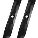 AM141034 High Lift Blades for 42" Deck, AM137327 Mower Blades Compatible with John Dee-re D105 D125 D130 E100 E110 E130 LT150 LA135 Z225, Replaces AM137328, AM141032, M154061, M154062, 2 Pack