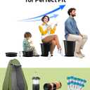 Adjustable Portable Toilet with Privacy Tent for Camping, Car Travel, Hiking, Includes 12 Waste Bags & 12 Urine Solidifiers, Camping Lantern, Large