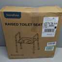 Ultimate Raised Toilet Seat with Handles, Padded, Armrests, Adjustable Height, Premium Elevated Toilet Seat for Elderly Bathroom Safety with Arms, Standard and Elongated Toilets, Gray