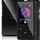 96GB MP3 Player with 90 Hours Long Battery Life,Bluetooth 5.0,Phinistec Z6 Digital Audio Player with Sturdy and Durable Metal Frame, 2.4'' IPS Glass Screen,FM Radio (Black, 96, GB)