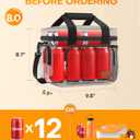 HOTOR Lunch Box for Men and Women - Leak-Proof Insulated Lunch Cooler Bag with Adjustable Strap, Multiple Pockets for Office, Picnic, Hiking, Beach, 1 Layer, 8L, Black, 9.8" x 8.7" x 5.9"