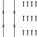 36 Inch Heavy Duty Gate Drop Rod for Gates,Gate Cane Bolt Drop Rod Hardware Ground Latch for Wooden Fences, 36 Cane Bolt Gate Drop Rod,Black Solid Steel(2 Pack for Gate Drop Rod)