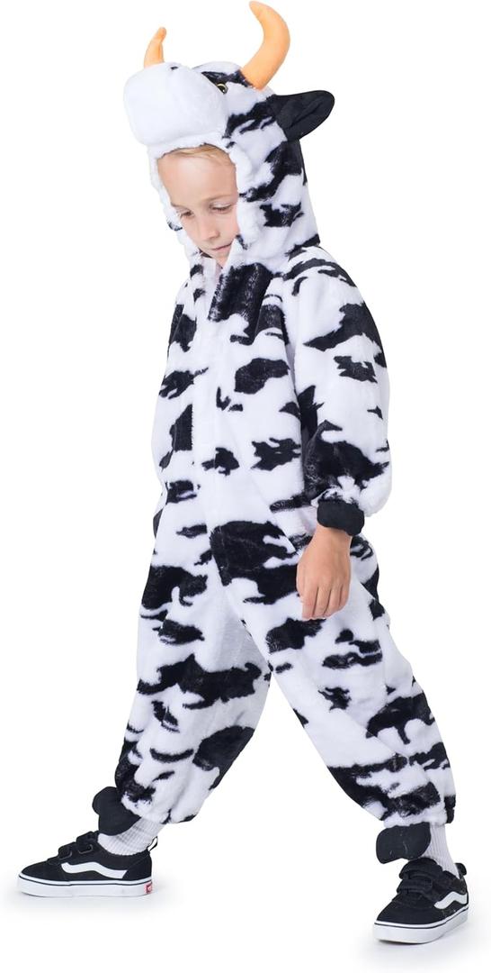 Dress Up America Cow Costume For Toddlers - Adorable Plush Cow Jumpsuit Onsie For Little Boys And Girls (4T)