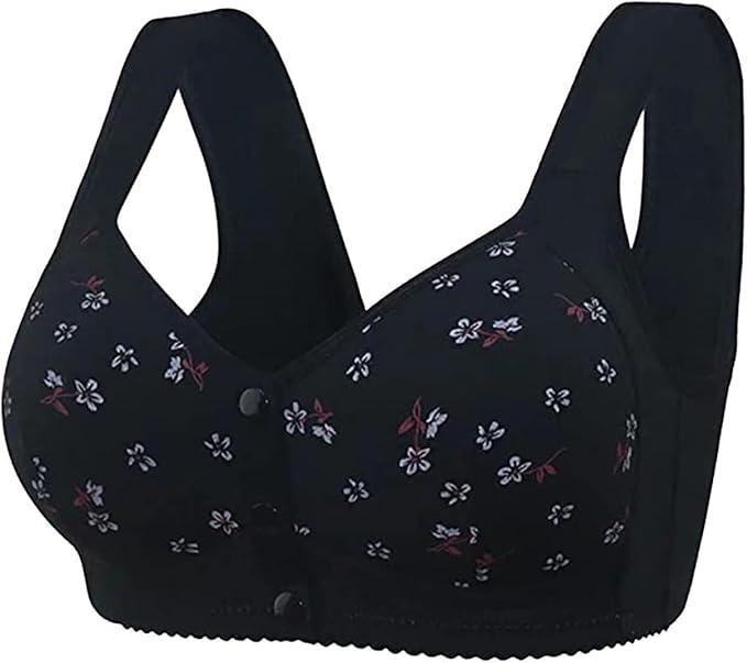 Nilaloom Bra, Comfortable & Convenient Front Button Push Up, Women Sports No Underwire for Everyday Wear, Size: X-Large