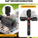 XUDAKAIXIN Electric Grill Brush No Bristle Shedding, High Torque with 3-Speed Modes, 2026 Upgraded Rechargeable & Adjustable-Angle Grill Cleaner, Gifts for Men/Dad