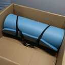 Retrospec Solana Yoga Mat 1" Thick w/Nylon Strap for Men & Women - Non Slip Exercise Mat for Home Yoga, Pilates, Stretching, Floor & Fitness Workouts (Blue Mist)