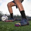 Ultrafun 5 Pairs Mens Grip Soccer Socks Non Slip Cushioned Crew Football Sports Socks