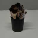 BS-MALL Professional Makeup Brush Set 18 Pcs Premium Synthetic Foundation Powder Concealers Eye Shadows Blush Makeup Brushes with Travel Case (Matte white beige)