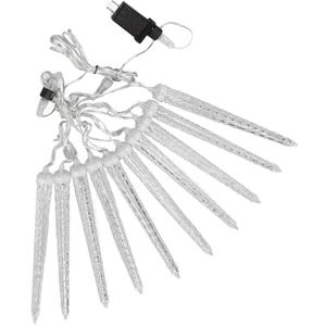 aqxreight Christmas Meteor Shower Lights 7V Plastic Icicle Lights for Window Weddings US Plug (White Light)