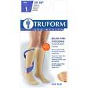Truform 20-30 mmHg Compression Stockings for Men and Women, Knee High Length, Dot Top, Closed Toe, Beige, Large (Large (1 Pair))