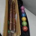 Pointyard 32’’ Six Player Croquet Set, Regulation [Vintage Archaize] Croquet Set with Wooden Mallets/Colored Ball/Wickets/Stakes for Adults/Teenagers/Family-Perfect for Lawn/Backyard Game/Park