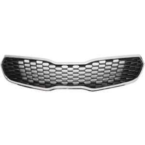 X AUTOHAUX Front Upper Hood Bumper Grille Grill for Kia Forte 2014-2016