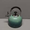 Tea Kettle Stovetop,Stainless Steel Whistling Tea Kettle For Stove Top, 2.5 Qt Tea Pot With Folding Handle, Food Grade Water Teapot Water Kettle For Stove Home Camping Travel,Gradient Green