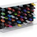 1/64 Diecast Display Case Acrylic Model Car Diecast Display Case Vertical and Wall Mounted 2 in 1 Rack Storage Cabinet Shelf Accommodate to 66 Model Cars (Black, 21.7 x 11.8 x 4.6 Inches)