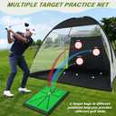 10x7 FT Golf Net Golf Practice Net with Hitting Mat Golf Hitting Net for Backyard Driving, Indoor/Outdoor Training Chipping Aid Nets with Targets
