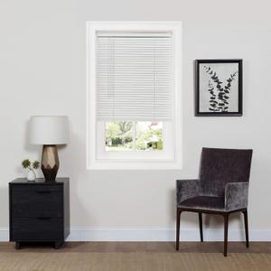 Cordless Room Darkening Mini Blind - 23 Inch Width, 64 Inch Length, 1" Slat Size - Pearl White- Cordless GII Deluxe Sundown Horizontal Windows Blinds for Interior by Achim Home Decor